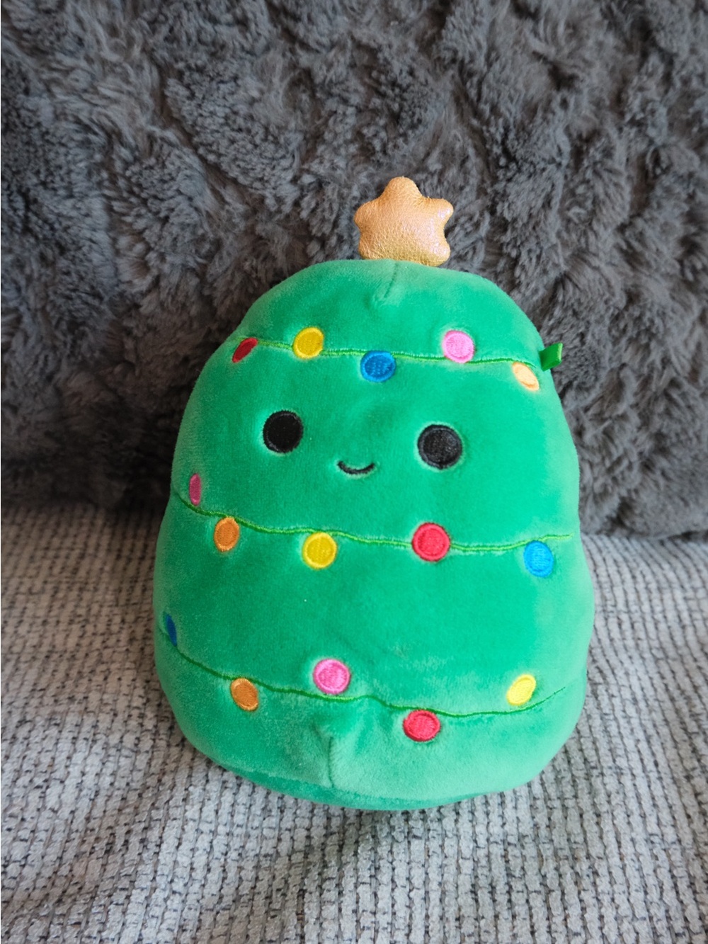 Squishmallows Green Christmas Tree Plush with Multicolor Lights